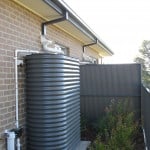 2000 Litre Slimline Colorbond Tank and filter at Evelyn Ridge Retirement Village