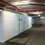 5000 Litre Colorbond Slimline Comercial use Tanks interlinked at Catalina Resort under ground car park