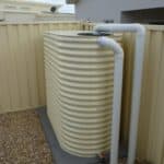 2,100 Litre Squat Colorbond Steel Water Tank at Retirement Village in Truganina