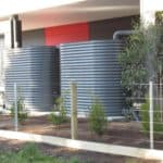 5,000 Litre Colorbond Slimline Steel Water Tanks for Commercial use at MacDonalds Keilor Park Drive Rhrough