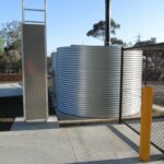 8000 Litre Commercial Aquaplate Steel Water Tanks at City West Water - Kensington Road West Melbourne